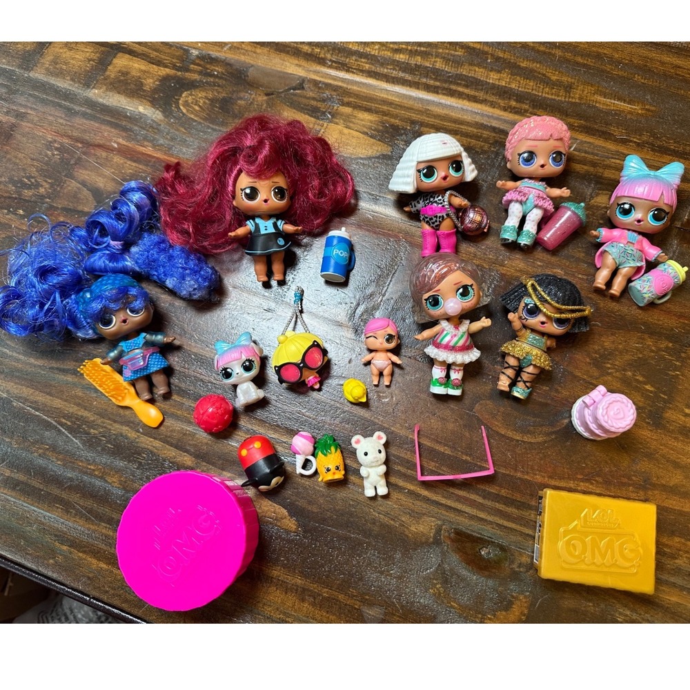 LOL Surprise Doll Lot Pharaoh‎ Babe Independent Queen Accessories 7 Dolls 1 Pet